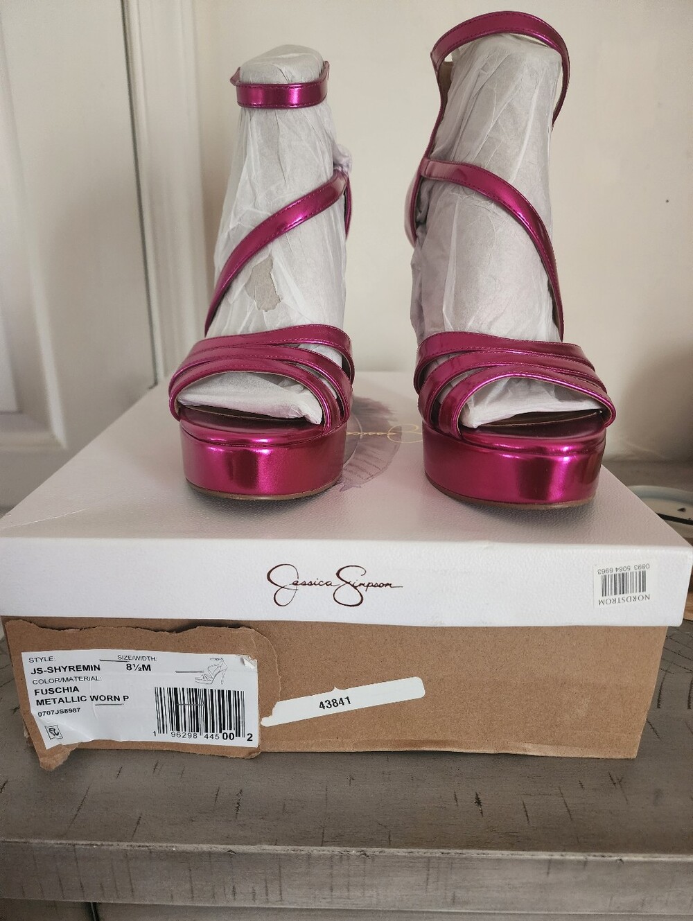 Jessica Simpson Metallic Fuchsia Platform Heels